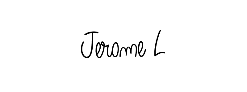 Make a beautiful signature design for name Jerome L. With this signature (Angelique-Rose-font-FFP) style, you can create a handwritten signature for free. Jerome L signature style 5 images and pictures png