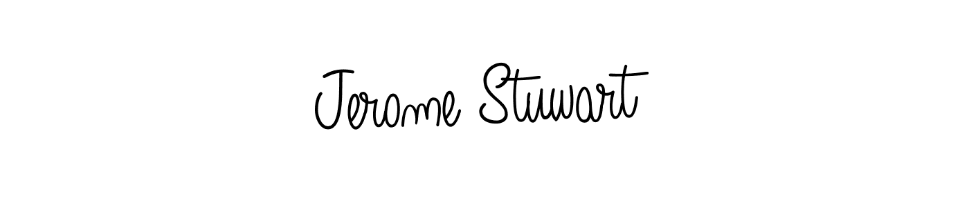 Design your own signature with our free online signature maker. With this signature software, you can create a handwritten (Angelique-Rose-font-FFP) signature for name Jerome Stuwart. Jerome Stuwart signature style 5 images and pictures png