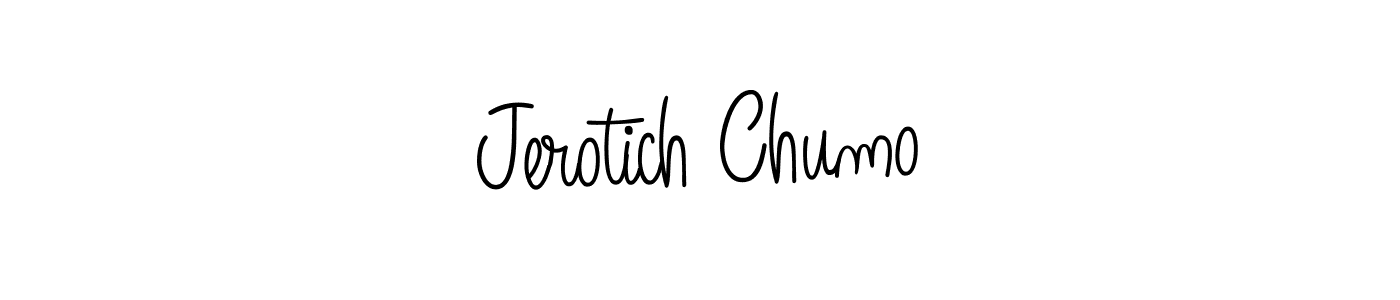 How to Draw Jerotich Chumo signature style? Angelique-Rose-font-FFP is a latest design signature styles for name Jerotich Chumo. Jerotich Chumo signature style 5 images and pictures png