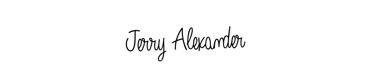 The best way (Angelique-Rose-font-FFP) to make a short signature is to pick only two or three words in your name. The name Jerry Alexander include a total of six letters. For converting this name. Jerry Alexander signature style 5 images and pictures png