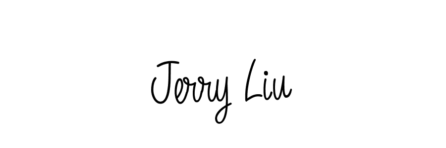 Design your own signature with our free online signature maker. With this signature software, you can create a handwritten (Angelique-Rose-font-FFP) signature for name Jerry Liu. Jerry Liu signature style 5 images and pictures png