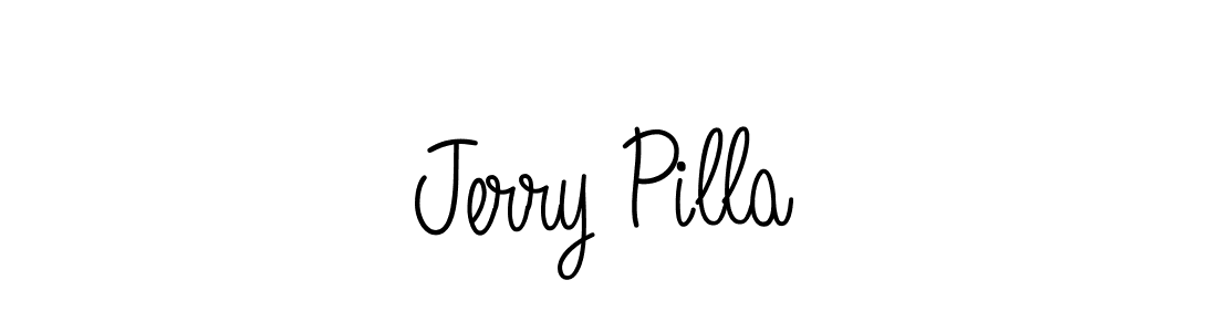 How to make Jerry Pilla name signature. Use Angelique-Rose-font-FFP style for creating short signs online. This is the latest handwritten sign. Jerry Pilla signature style 5 images and pictures png