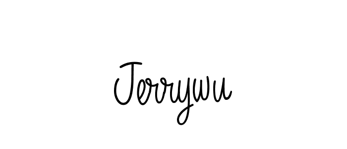 How to Draw Jerrywu signature style? Angelique-Rose-font-FFP is a latest design signature styles for name Jerrywu. Jerrywu signature style 5 images and pictures png