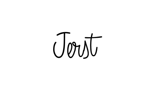 You should practise on your own different ways (Angelique-Rose-font-FFP) to write your name (Jerst) in signature. don't let someone else do it for you. Jerst signature style 5 images and pictures png
