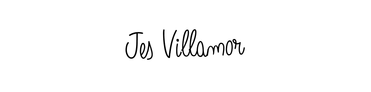 You should practise on your own different ways (Angelique-Rose-font-FFP) to write your name (Jes Villamor) in signature. don't let someone else do it for you. Jes Villamor signature style 5 images and pictures png