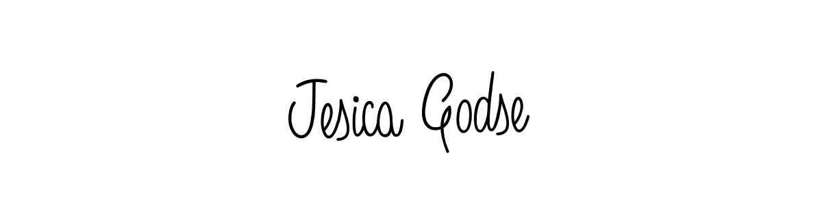 How to make Jesica Godse name signature. Use Angelique-Rose-font-FFP style for creating short signs online. This is the latest handwritten sign. Jesica Godse signature style 5 images and pictures png