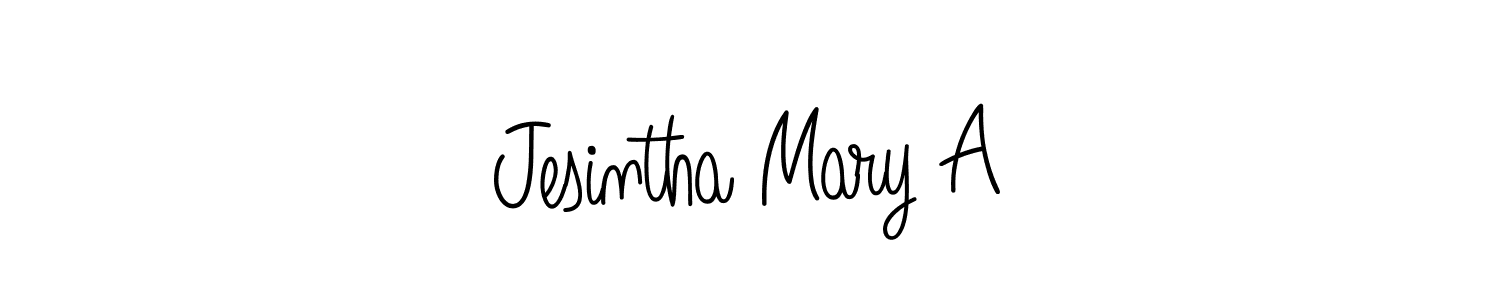 How to Draw Jesintha Mary A signature style? Angelique-Rose-font-FFP is a latest design signature styles for name Jesintha Mary A. Jesintha Mary A signature style 5 images and pictures png