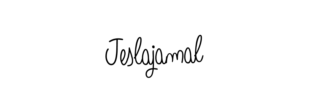 How to make Jeslajamal name signature. Use Angelique-Rose-font-FFP style for creating short signs online. This is the latest handwritten sign. Jeslajamal signature style 5 images and pictures png