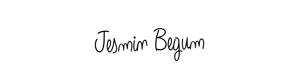 How to make Jesmin Begum name signature. Use Angelique-Rose-font-FFP style for creating short signs online. This is the latest handwritten sign. Jesmin Begum signature style 5 images and pictures png