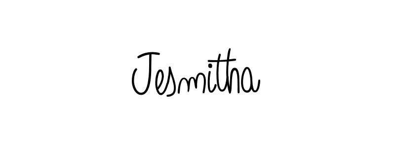 You should practise on your own different ways (Angelique-Rose-font-FFP) to write your name (Jesmitha) in signature. don't let someone else do it for you. Jesmitha signature style 5 images and pictures png