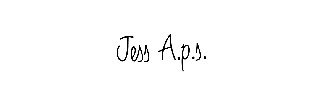Angelique-Rose-font-FFP is a professional signature style that is perfect for those who want to add a touch of class to their signature. It is also a great choice for those who want to make their signature more unique. Get Jess A.p.s. name to fancy signature for free. Jess A.p.s. signature style 5 images and pictures png