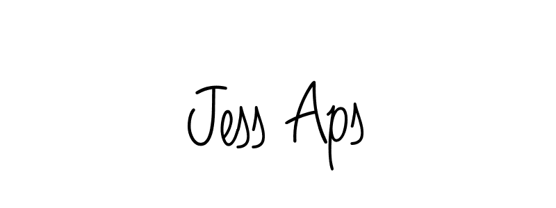 You should practise on your own different ways (Angelique-Rose-font-FFP) to write your name (Jess Aps) in signature. don't let someone else do it for you. Jess Aps signature style 5 images and pictures png
