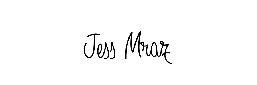 You should practise on your own different ways (Angelique-Rose-font-FFP) to write your name (Jess Mraz) in signature. don't let someone else do it for you. Jess Mraz signature style 5 images and pictures png