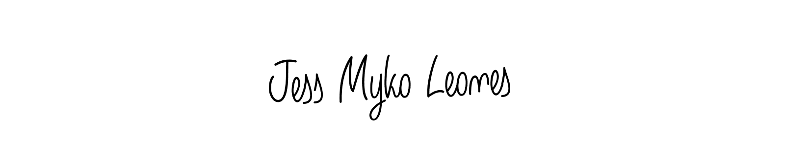 The best way (Angelique-Rose-font-FFP) to make a short signature is to pick only two or three words in your name. The name Jess Myko Leones include a total of six letters. For converting this name. Jess Myko Leones signature style 5 images and pictures png