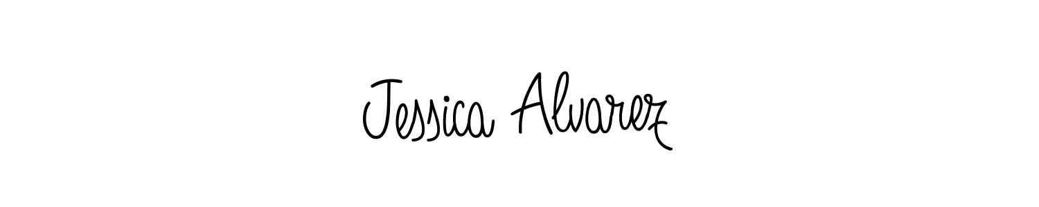 Make a beautiful signature design for name Jessica Alvarez. With this signature (Angelique-Rose-font-FFP) style, you can create a handwritten signature for free. Jessica Alvarez signature style 5 images and pictures png