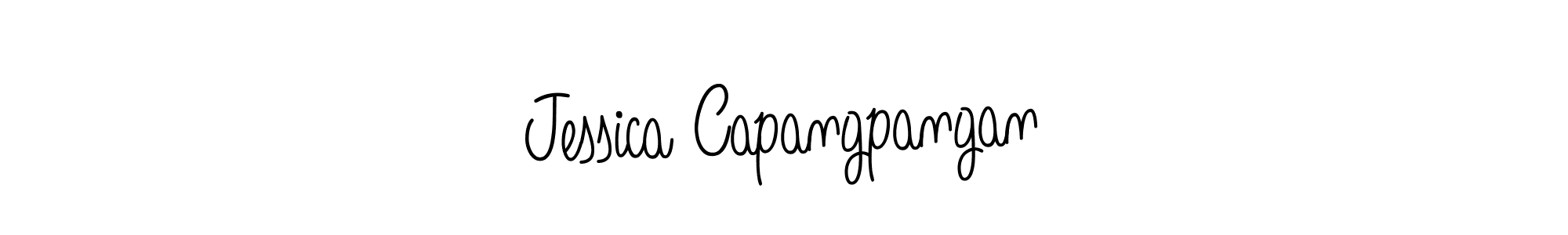 You should practise on your own different ways (Angelique-Rose-font-FFP) to write your name (Jessica Capangpangan) in signature. don't let someone else do it for you. Jessica Capangpangan signature style 5 images and pictures png