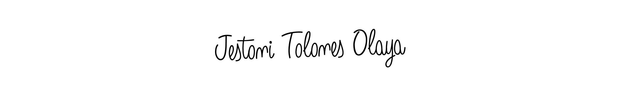 Jestoni Tolones Olaya stylish signature style. Best Handwritten Sign (Angelique-Rose-font-FFP) for my name. Handwritten Signature Collection Ideas for my name Jestoni Tolones Olaya. Jestoni Tolones Olaya signature style 5 images and pictures png