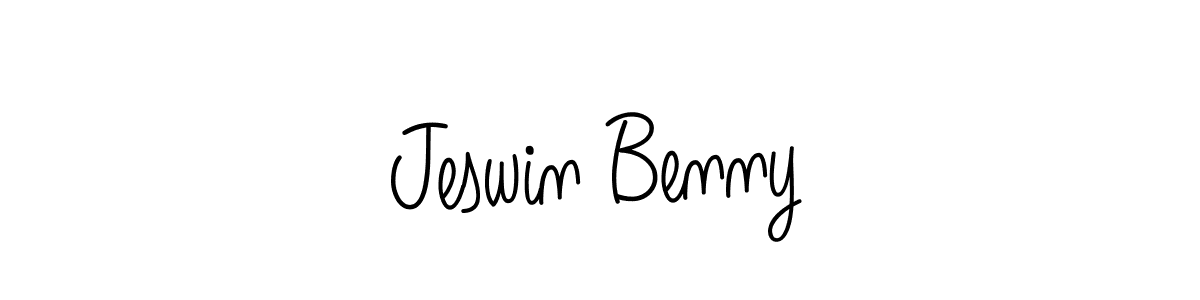 How to Draw Jeswin Benny signature style? Angelique-Rose-font-FFP is a latest design signature styles for name Jeswin Benny. Jeswin Benny signature style 5 images and pictures png