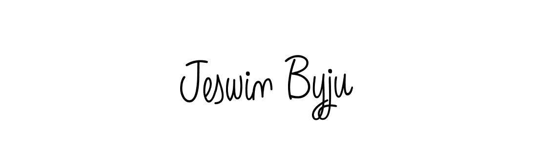 Make a beautiful signature design for name Jeswin Byju. With this signature (Angelique-Rose-font-FFP) style, you can create a handwritten signature for free. Jeswin Byju signature style 5 images and pictures png