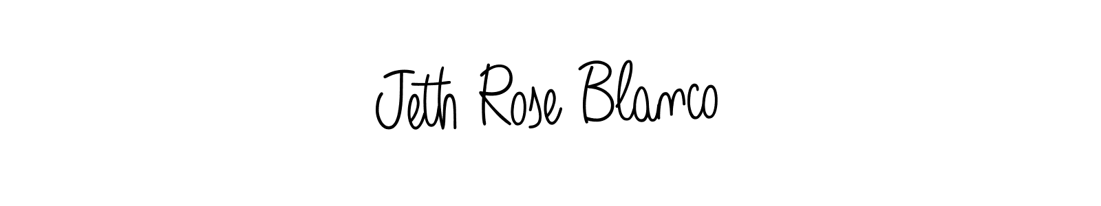 How to make Jeth Rose Blanco signature? Angelique-Rose-font-FFP is a professional autograph style. Create handwritten signature for Jeth Rose Blanco name. Jeth Rose Blanco signature style 5 images and pictures png