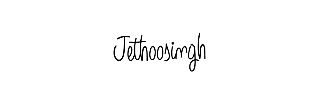 You should practise on your own different ways (Angelique-Rose-font-FFP) to write your name (Jethoosingh) in signature. don't let someone else do it for you. Jethoosingh signature style 5 images and pictures png