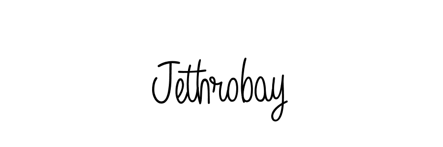 Make a beautiful signature design for name Jethrobay. With this signature (Angelique-Rose-font-FFP) style, you can create a handwritten signature for free. Jethrobay signature style 5 images and pictures png