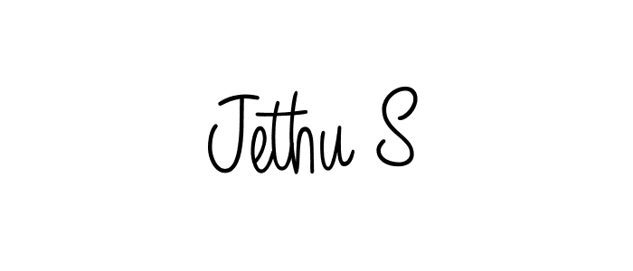 Design your own signature with our free online signature maker. With this signature software, you can create a handwritten (Angelique-Rose-font-FFP) signature for name Jethu S. Jethu S signature style 5 images and pictures png