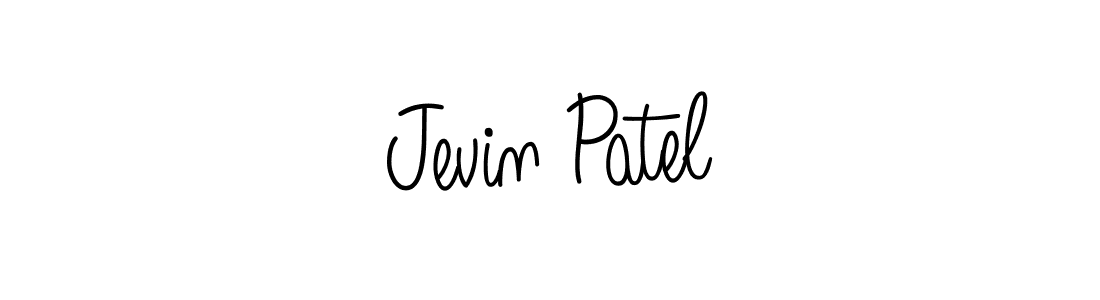 You should practise on your own different ways (Angelique-Rose-font-FFP) to write your name (Jevin Patel) in signature. don't let someone else do it for you. Jevin Patel signature style 5 images and pictures png