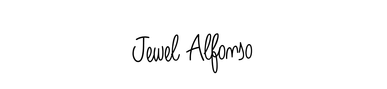 Make a beautiful signature design for name Jewel Alfonso. With this signature (Angelique-Rose-font-FFP) style, you can create a handwritten signature for free. Jewel Alfonso signature style 5 images and pictures png