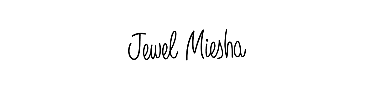 Design your own signature with our free online signature maker. With this signature software, you can create a handwritten (Angelique-Rose-font-FFP) signature for name Jewel Miesha. Jewel Miesha signature style 5 images and pictures png