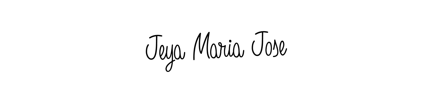 How to make Jeya Maria Jose name signature. Use Angelique-Rose-font-FFP style for creating short signs online. This is the latest handwritten sign. Jeya Maria Jose signature style 5 images and pictures png
