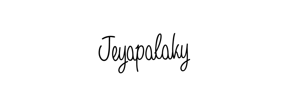 Design your own signature with our free online signature maker. With this signature software, you can create a handwritten (Angelique-Rose-font-FFP) signature for name Jeyapalaky. Jeyapalaky signature style 5 images and pictures png