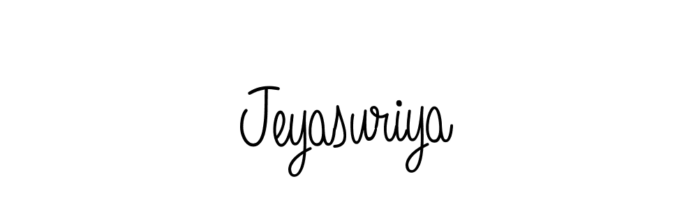 You should practise on your own different ways (Angelique-Rose-font-FFP) to write your name (Jeyasuriya) in signature. don't let someone else do it for you. Jeyasuriya signature style 5 images and pictures png
