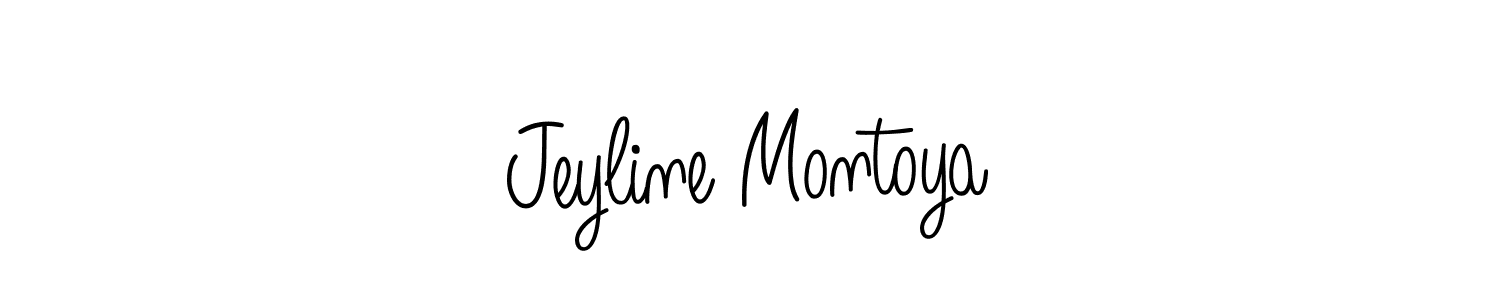 Make a beautiful signature design for name Jeyline Montoya. With this signature (Angelique-Rose-font-FFP) style, you can create a handwritten signature for free. Jeyline Montoya signature style 5 images and pictures png