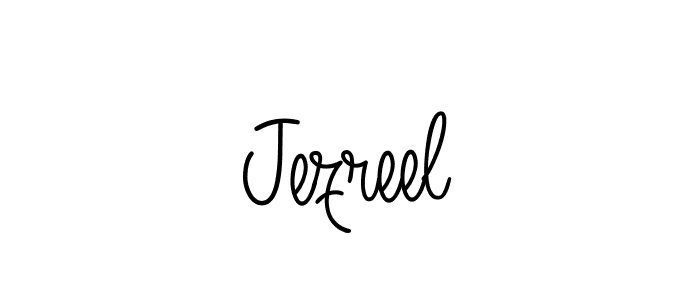 You should practise on your own different ways (Angelique-Rose-font-FFP) to write your name (Jezreel) in signature. don't let someone else do it for you. Jezreel signature style 5 images and pictures png
