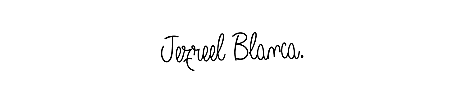 Create a beautiful signature design for name Jezreel Blanca.. With this signature (Angelique-Rose-font-FFP) fonts, you can make a handwritten signature for free. Jezreel Blanca. signature style 5 images and pictures png