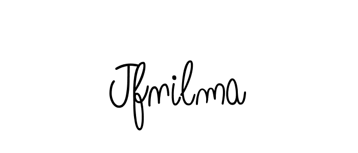Create a beautiful signature design for name Jfnilma. With this signature (Angelique-Rose-font-FFP) fonts, you can make a handwritten signature for free. Jfnilma signature style 5 images and pictures png