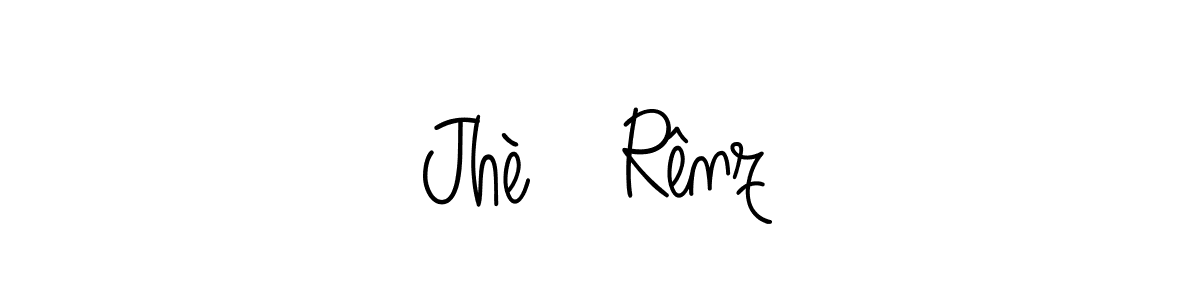 This is the best signature style for the Jhèń Rênz name. Also you like these signature font (Angelique-Rose-font-FFP). Mix name signature. Jhèń Rênz signature style 5 images and pictures png