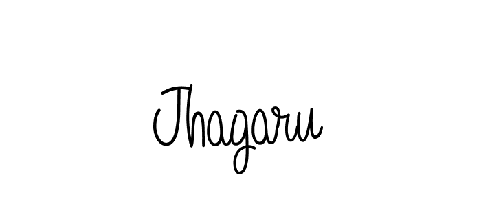 Use a signature maker to create a handwritten signature online. With this signature software, you can design (Angelique-Rose-font-FFP) your own signature for name Jhagaru. Jhagaru signature style 5 images and pictures png