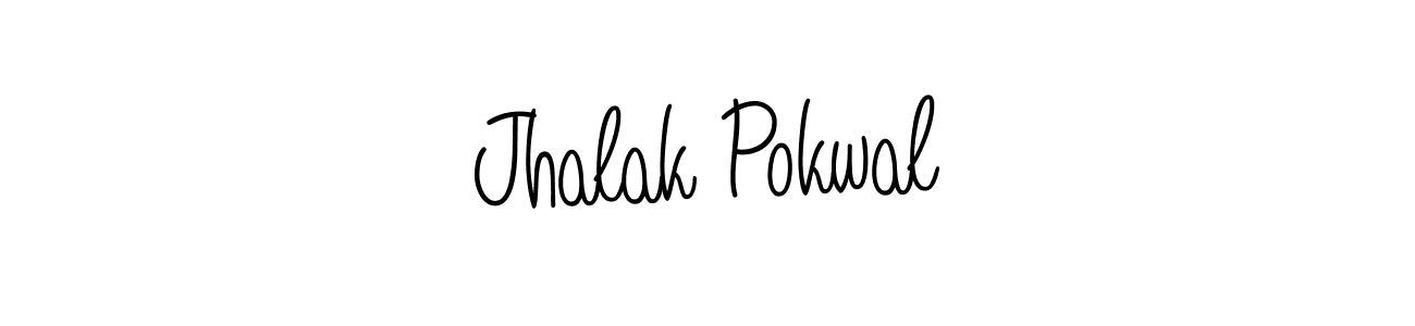 Also we have Jhalak Pokwal name is the best signature style. Create professional handwritten signature collection using Angelique-Rose-font-FFP autograph style. Jhalak Pokwal signature style 5 images and pictures png