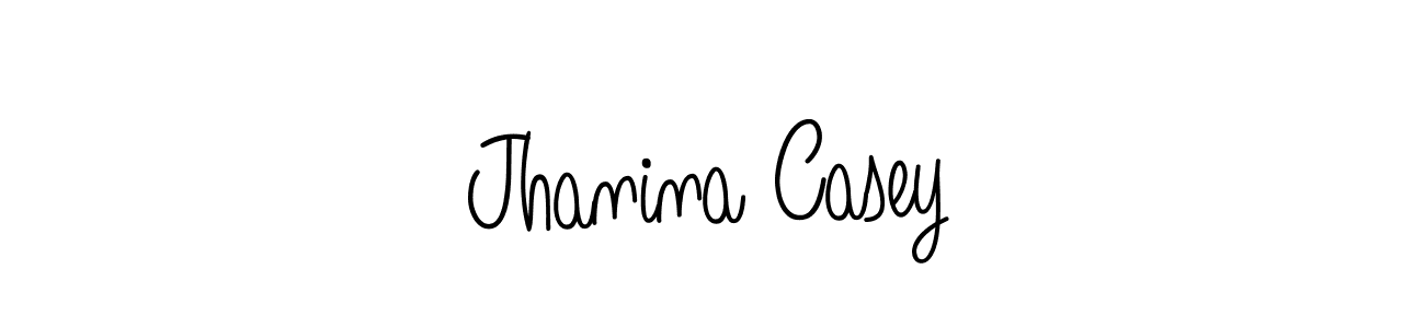 You should practise on your own different ways (Angelique-Rose-font-FFP) to write your name (Jhanina Casey) in signature. don't let someone else do it for you. Jhanina Casey signature style 5 images and pictures png