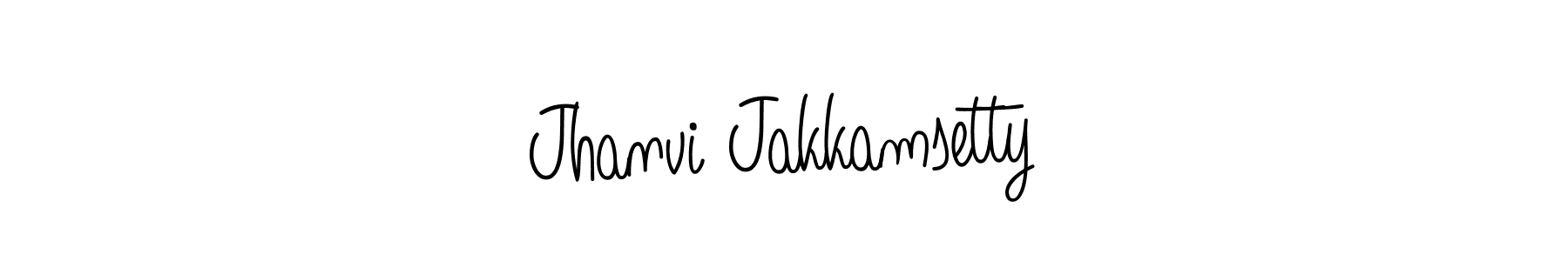 Make a beautiful signature design for name Jhanvi Jakkamsetty. With this signature (Angelique-Rose-font-FFP) style, you can create a handwritten signature for free. Jhanvi Jakkamsetty signature style 5 images and pictures png