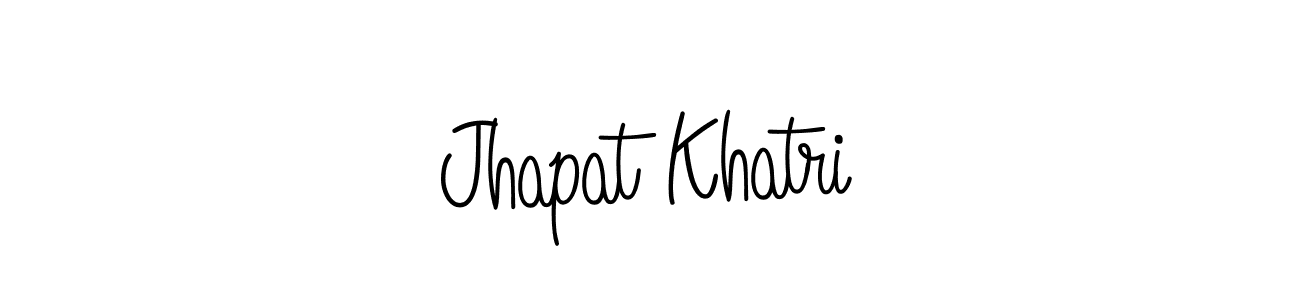 The best way (Angelique-Rose-font-FFP) to make a short signature is to pick only two or three words in your name. The name Jhapat Khatri include a total of six letters. For converting this name. Jhapat Khatri signature style 5 images and pictures png