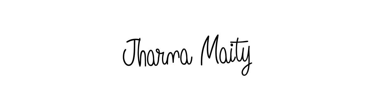 Use a signature maker to create a handwritten signature online. With this signature software, you can design (Angelique-Rose-font-FFP) your own signature for name Jharna Maity. Jharna Maity signature style 5 images and pictures png