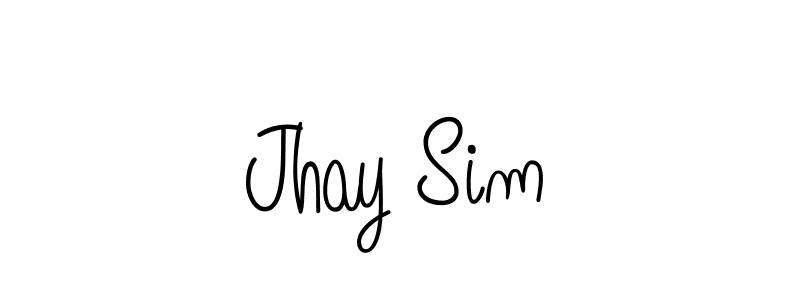 Jhay Sim stylish signature style. Best Handwritten Sign (Angelique-Rose-font-FFP) for my name. Handwritten Signature Collection Ideas for my name Jhay Sim. Jhay Sim signature style 5 images and pictures png