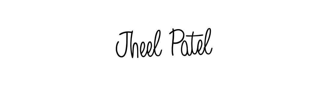 How to make Jheel Patel name signature. Use Angelique-Rose-font-FFP style for creating short signs online. This is the latest handwritten sign. Jheel Patel signature style 5 images and pictures png