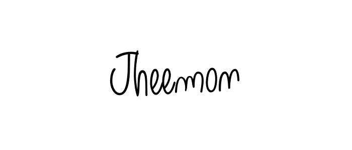 Make a beautiful signature design for name Jheemon. With this signature (Angelique-Rose-font-FFP) style, you can create a handwritten signature for free. Jheemon signature style 5 images and pictures png