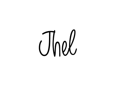 Jhel stylish signature style. Best Handwritten Sign (Angelique-Rose-font-FFP) for my name. Handwritten Signature Collection Ideas for my name Jhel. Jhel signature style 5 images and pictures png