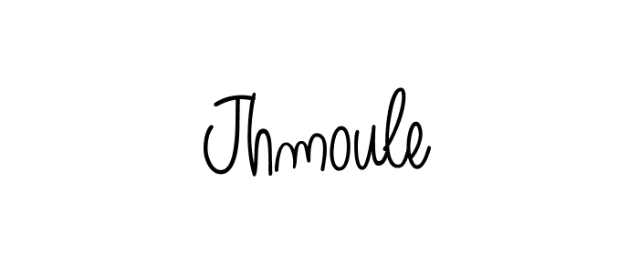 Make a beautiful signature design for name Jhmoule. With this signature (Angelique-Rose-font-FFP) style, you can create a handwritten signature for free. Jhmoule signature style 5 images and pictures png