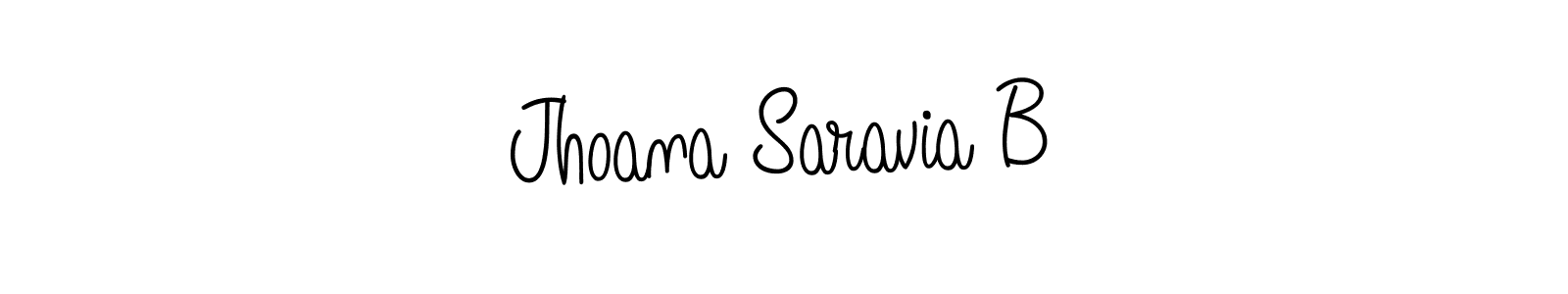 Jhoana Saravia B stylish signature style. Best Handwritten Sign (Angelique-Rose-font-FFP) for my name. Handwritten Signature Collection Ideas for my name Jhoana Saravia B. Jhoana Saravia B signature style 5 images and pictures png